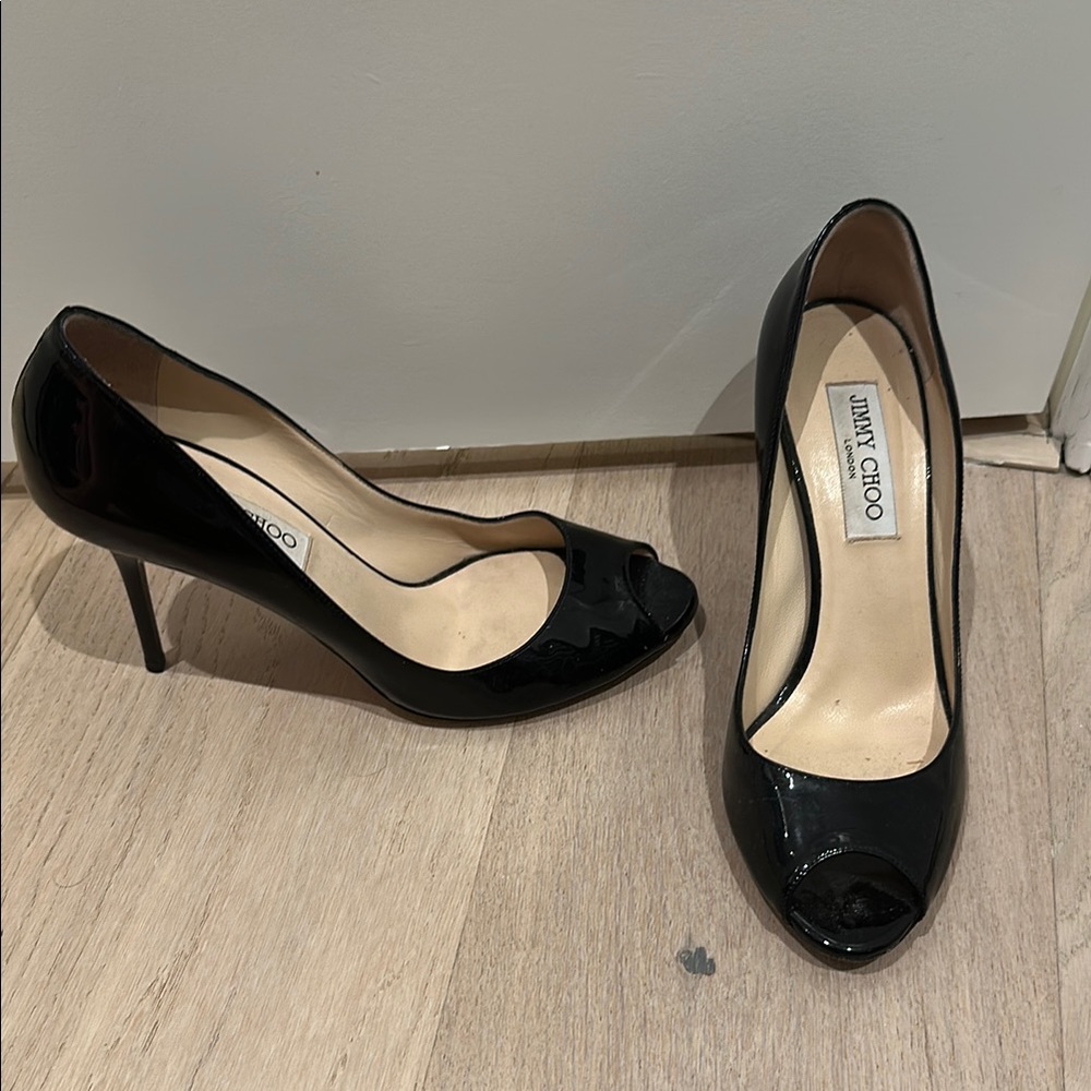 Jimmy Choo Black Patent Leather Heels